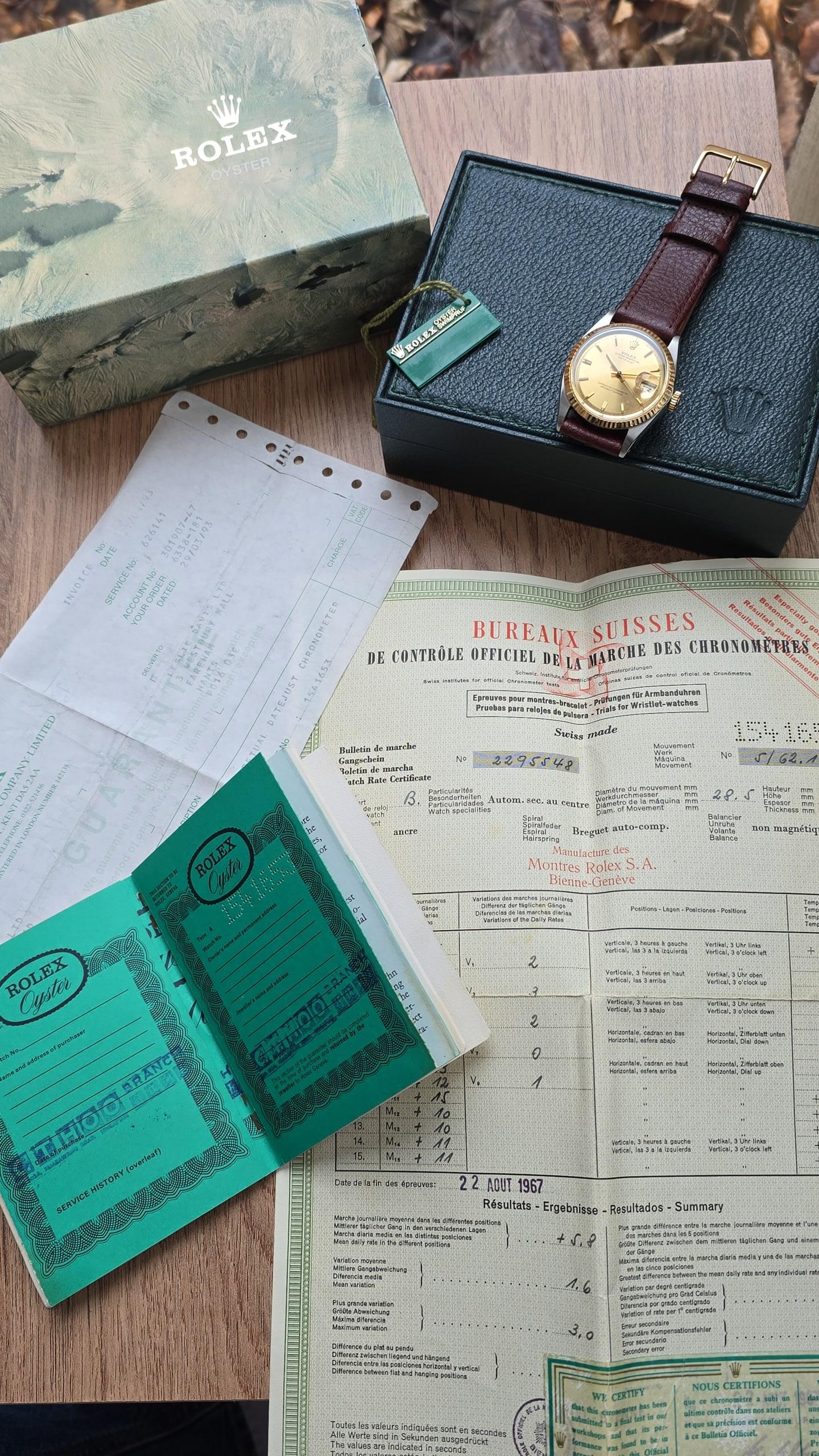 1967 Rolex Datejust 1601 - Full Set
