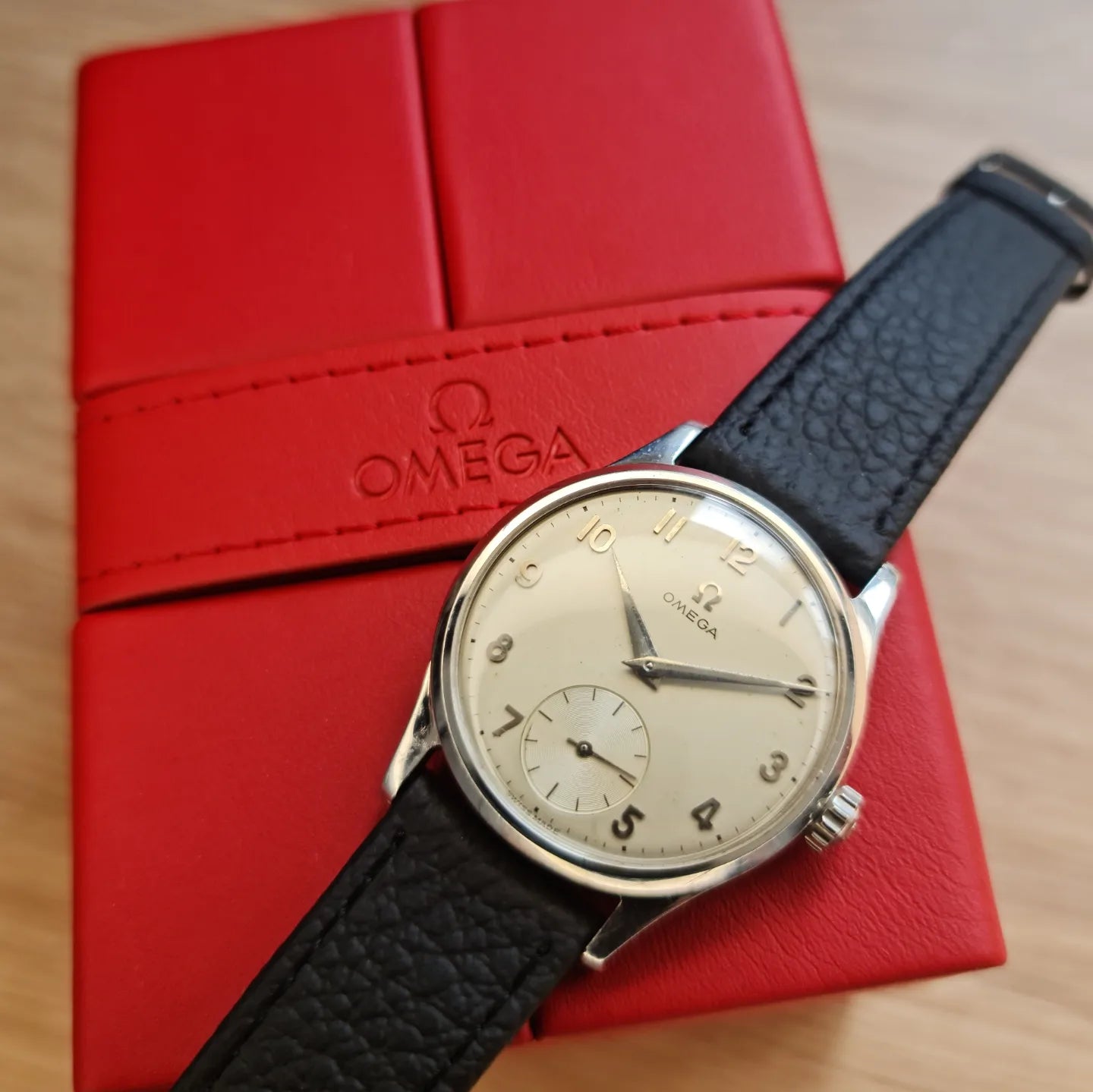 1954 Omega Small Seconds Arabic Dial