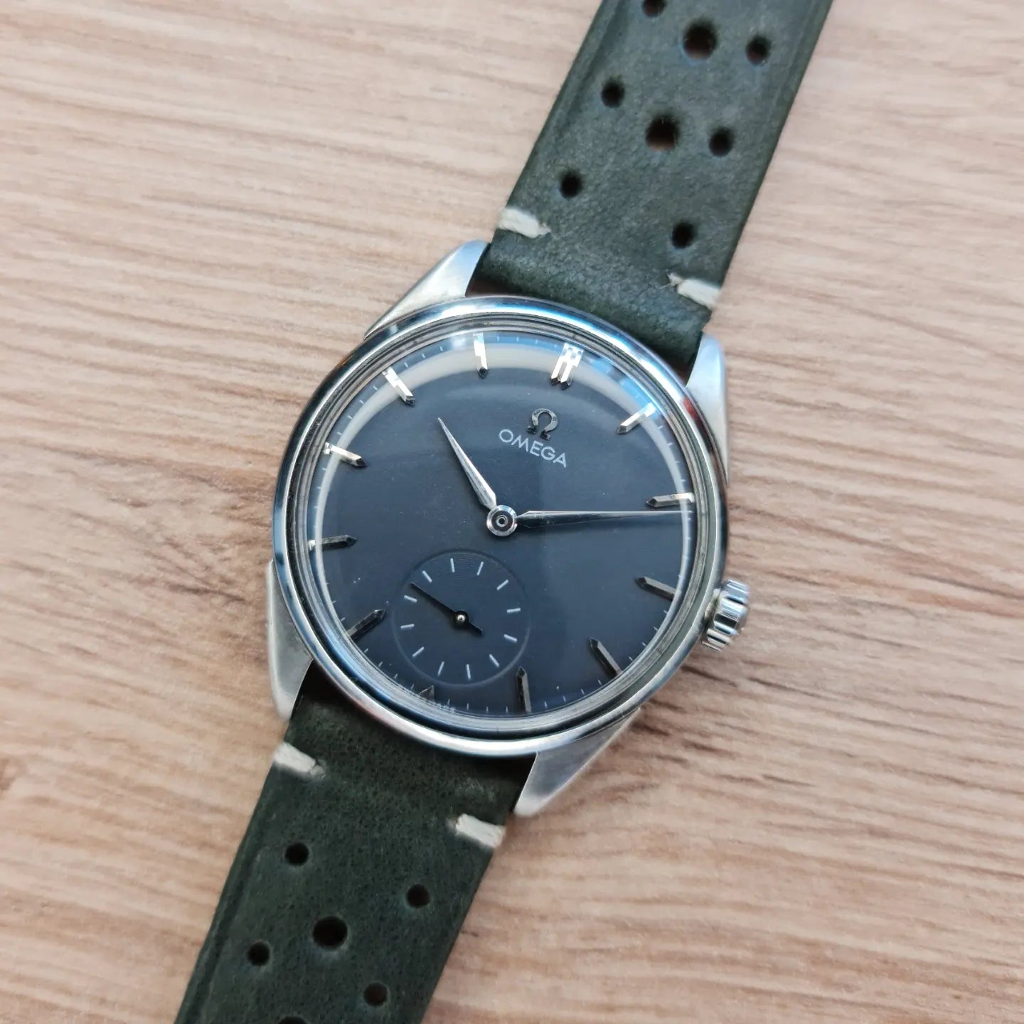 1958 Omega Small Seconds Midnight Grey