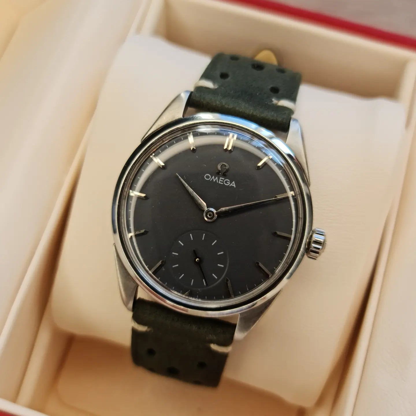 1958 Omega Small Seconds Midnight Grey