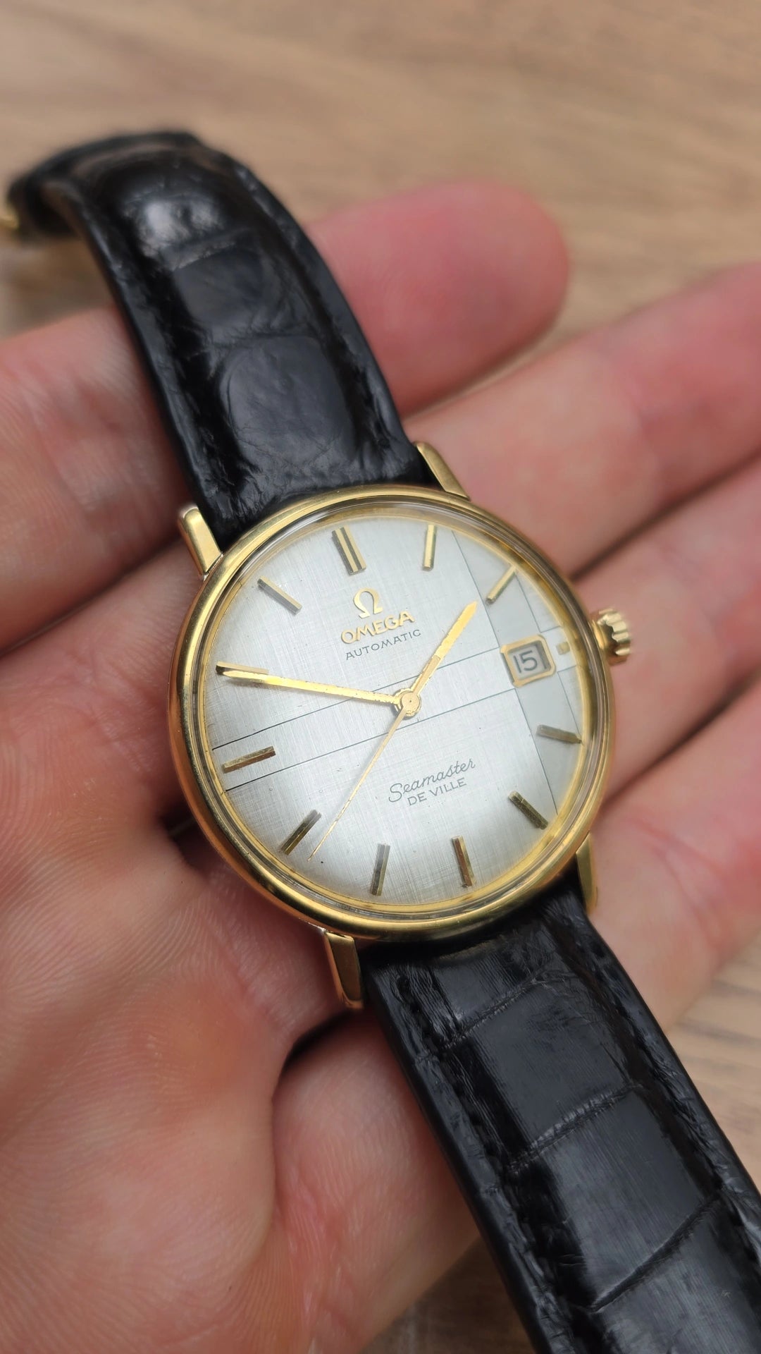 1966 Omega Seamaster De Ville 166.020 Rare Cross Linen Dial