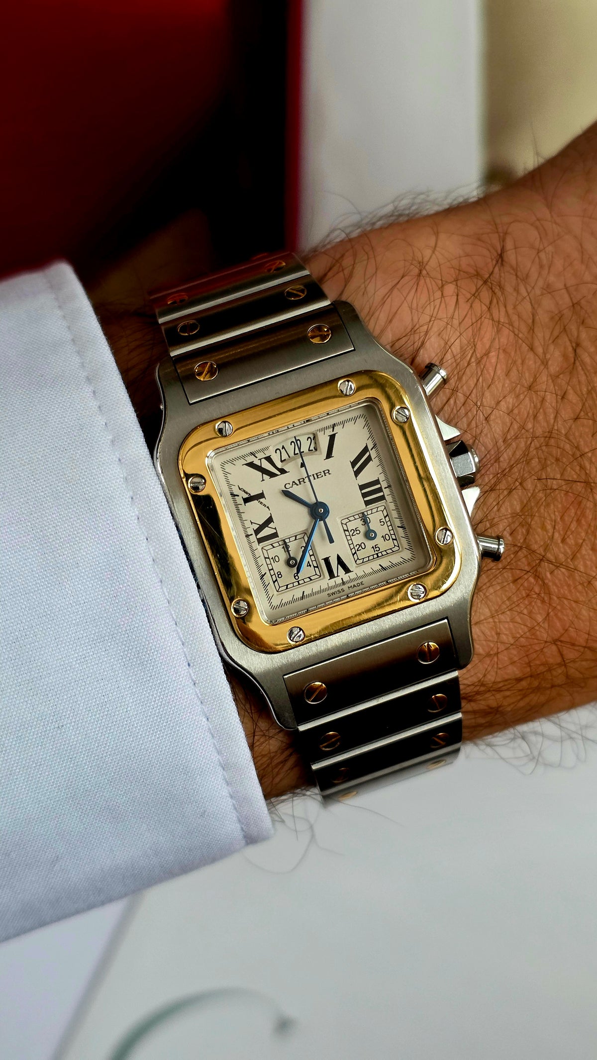 2000 Cartier De Santos Chronograph W20042C4