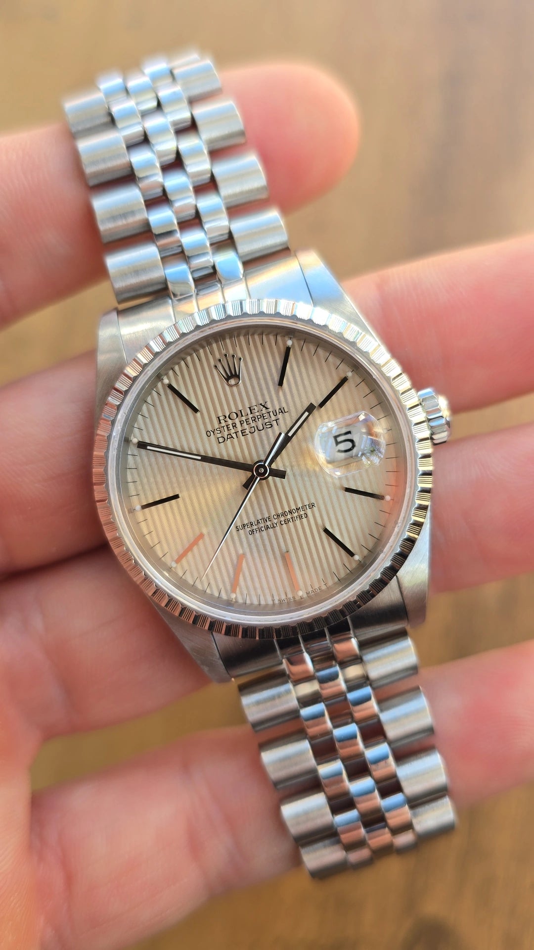 1989 Rolex Datejust 16220 Tapestry Dial