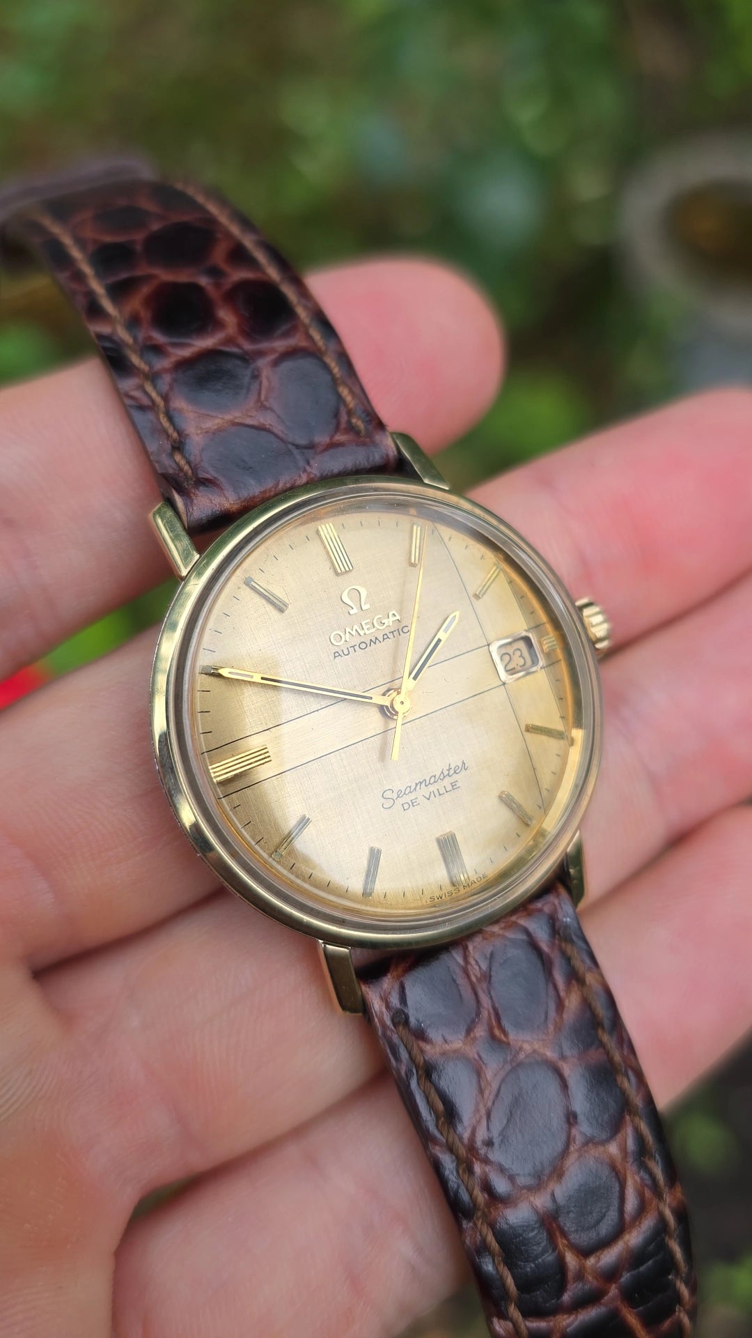 1965 Omega Seamaster De Ville 166.020 - Rare Cross Dial