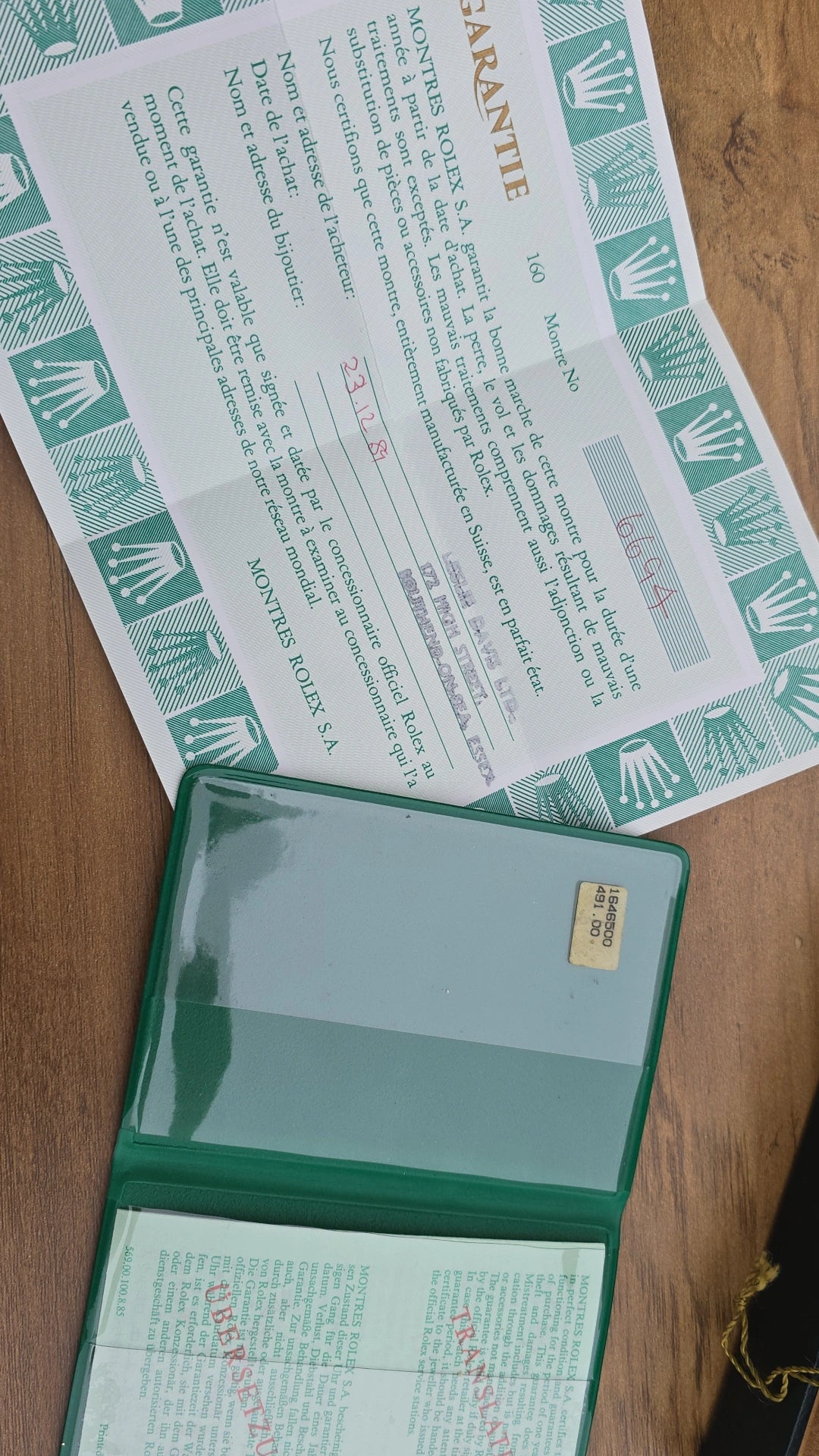 1986 Rolex Oysterdate Precision 6694 - Full Collectors Set